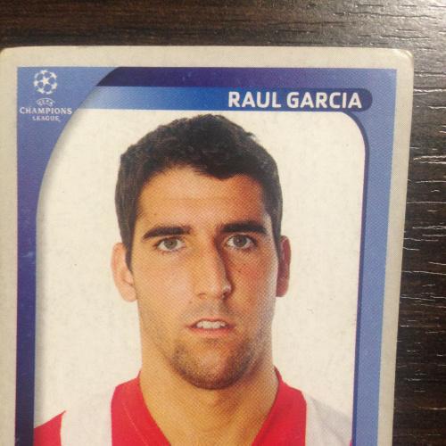 Наклейка. Raul Garcia.  Champions League 2008-2009. PANINI.