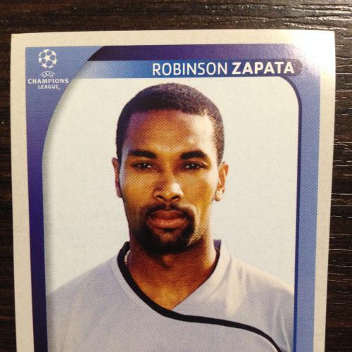 Наклейка. Robinson Zapata. Champions League 2008-2009. PANINI.