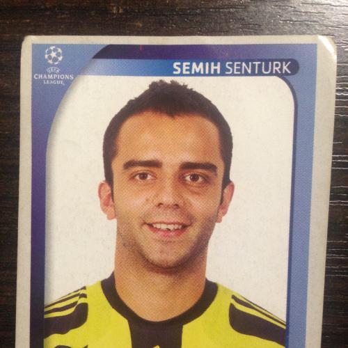 Наклейка. Semih Senturk.  Champions League 2008-2009. PANINI.