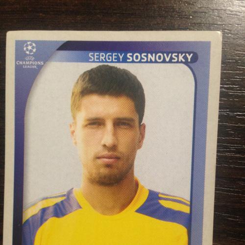 Наклейка. Sergey Sosnovsky.  Champions League 2008-2009. PANINI.