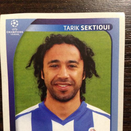 Наклейка. Tarik Sektioui. Champions League 2008-2009. PANINI.