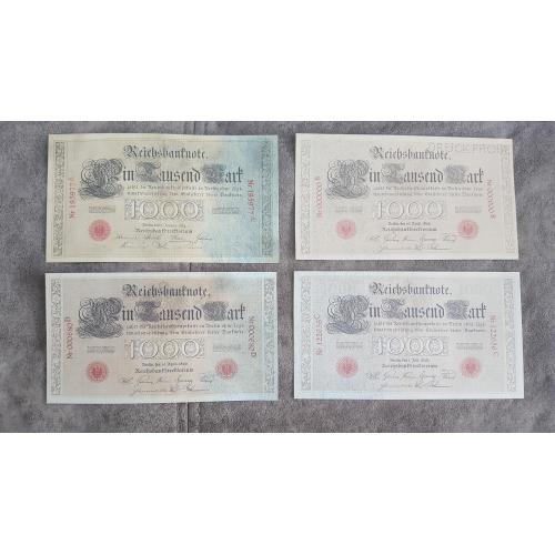 Качественные копии банкнот c В/З. Редчайшие выпуски. Германия 1000 марок 1884-1898 супер скидки!