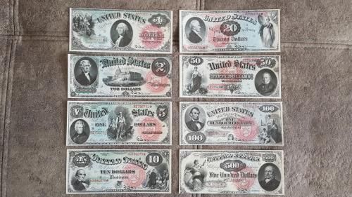 Качественные копии банкнот США c В/З 1869 год. супер скидки!!!
