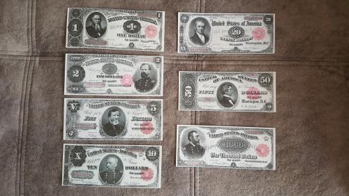 Качественные копии банкнот США c В/З 1891 год. супер скидки!!!
