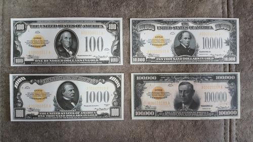 Качественные копии банкнот США c В/З Золотой доллар 1934 год. супер скидки!!! 