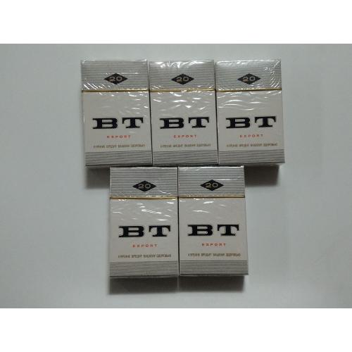 5 пачек сигарет BT