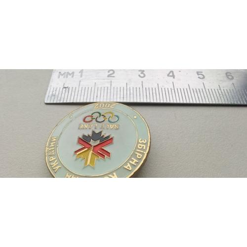 Официальный знак члена олимпийской сборной Украины на Олимпиаде 2002 года в Солт Лейк Сити