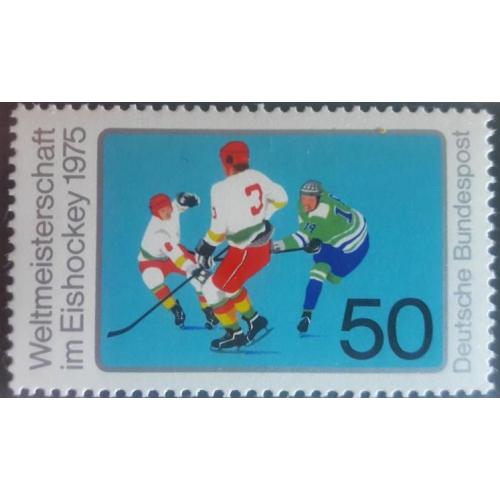 ФРГ 1975 спорт коллекция Чемпионат мира и Европы по хоккею MNH