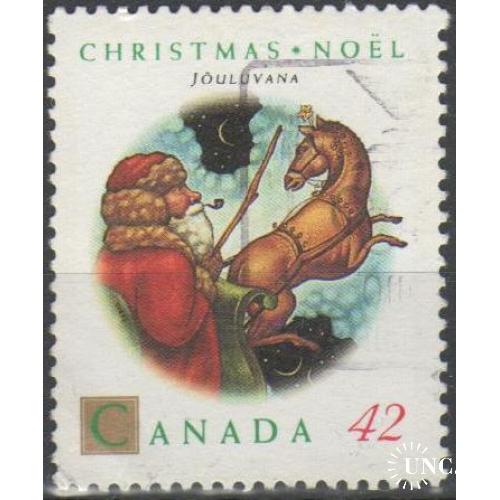 Канада Религия Рождество Святой Николай Дед Мороз Сани Лошади Новый Год Интересная