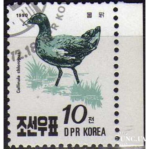 Корея Фауна Пернатые Птицы + поле 1990 Интересная