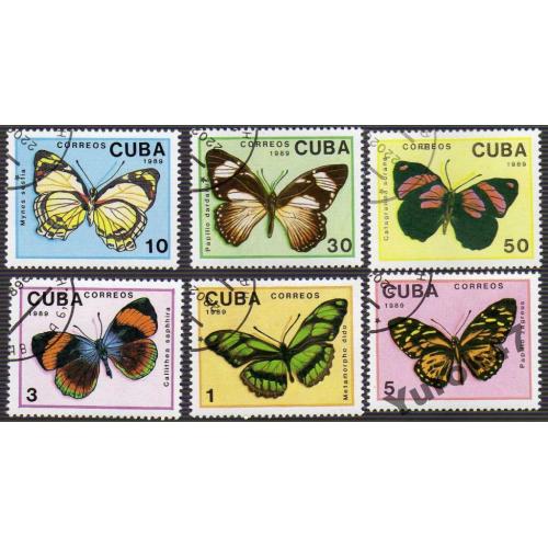 Куба Фауна Бабочки Насекомые Жуки Полная Серия