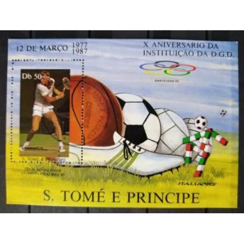 Сан-Томе и Принсипи 1992 Спорт Футбол Чемпионаты Кубки Игры Блок