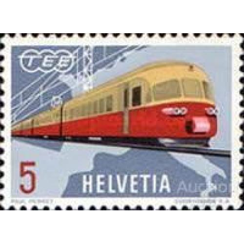 Швейцария 1962 MNH Транспорт Поезда Локомотивы Составы Вагоны Ж/Д