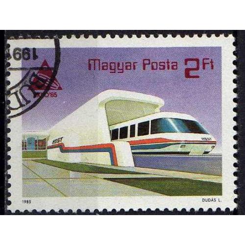 Венгрия Транспорт Поезда Ж/Д Локомотивы Составы Вагоны 1985