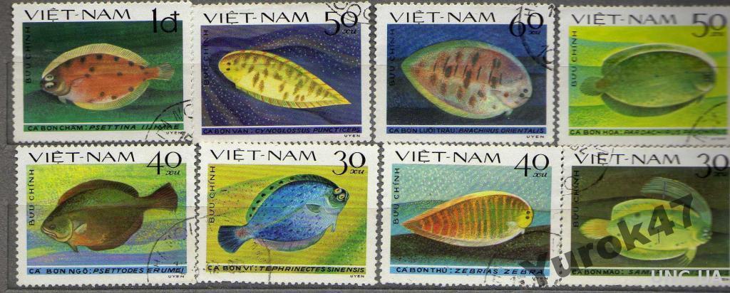 Вьетнам Фауна Морские обитатели Рыбы Полная Серия