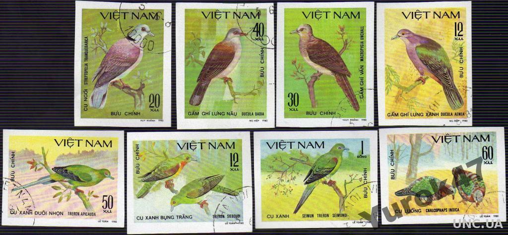 Вьетнам Фауна Птицы Пернатые Полная Серия б/з