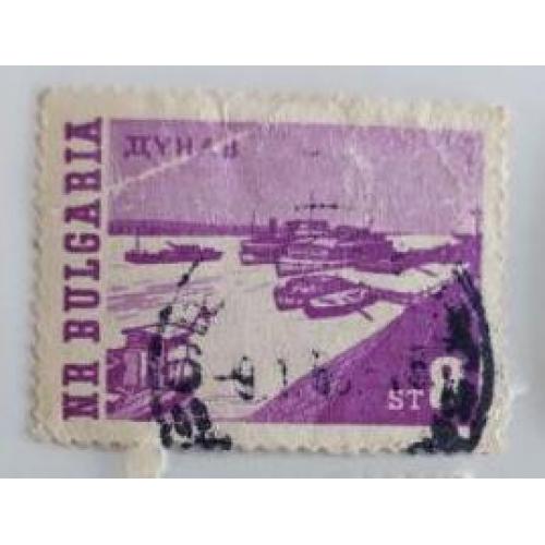  Болгария 196* марка  Дунай 8ст река корабль 