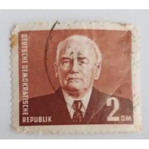 ГДР 1953 Вильгельм Пик 2 марки  DDR  1953 - President Wilhelm Pieck 2 DM  