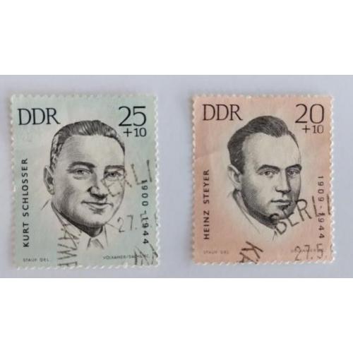 ГДР 1963г Серия марок Убитые спортсмены-антифашисты, спорт Гашеные