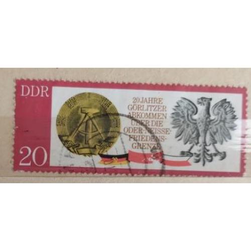  ГДР Германии 1970 года 20-я годовщина Одерско-Нейсенского мирного договора DDR Germany 1970 