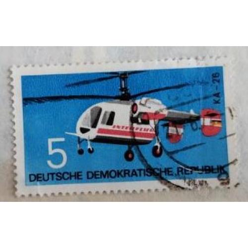 ГДР Германия 1972 марка вертолет К26