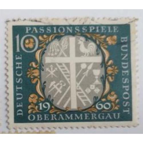 Германия 1960г марка Passion Play Oberammergau 1960 Germany