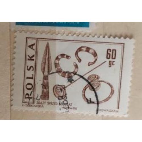 Польша 1966.марка из серии Артефакты. 