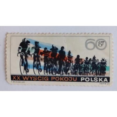  Польша 1967г Марка (Спорт, велосипедисты)