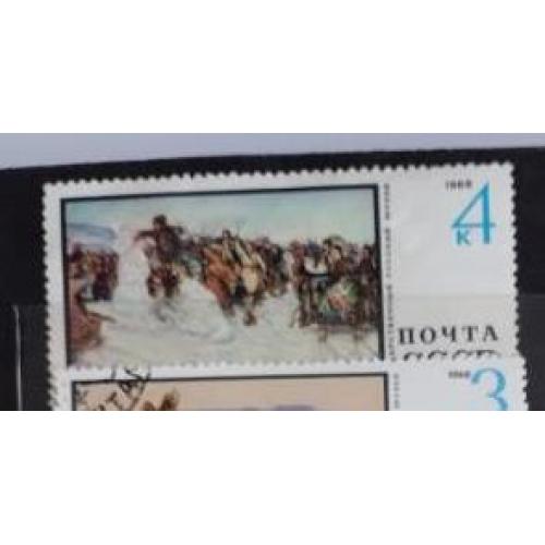СССР 1968 «ВЗЯТИЕ СНЕЖНОГО ГОРОДКА» ИЗ СЕРИИ ГОСУДАРСТВЕННЫЙ РУССКИЙ МУЗЕЙ, ЛЕНИНГРАД