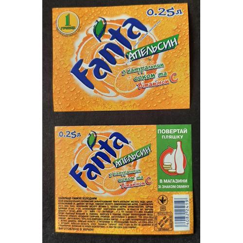 Етикетка  Fanta / Фанта апельсин (10)