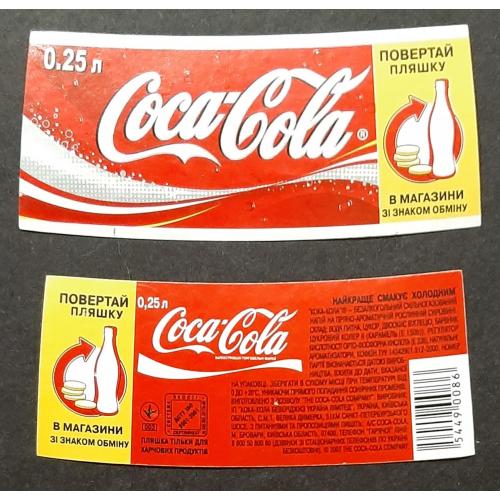 Етикетка напій Coca - Cola / Кока - Кола (3)