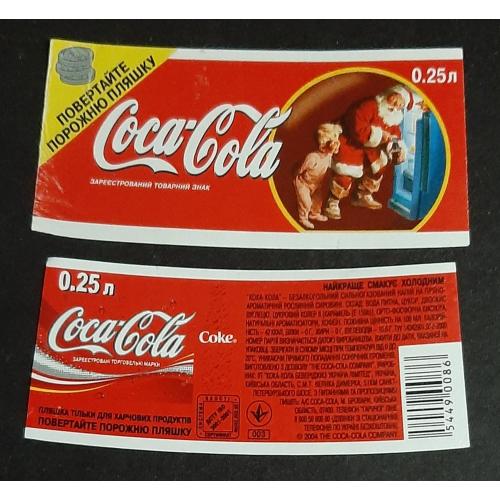 Етикетка напій Coca - Cola / Кока - Кола новорічна