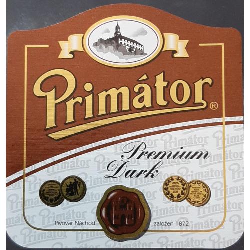 Этикетка пивная Primator Premium Dark (Чехия)