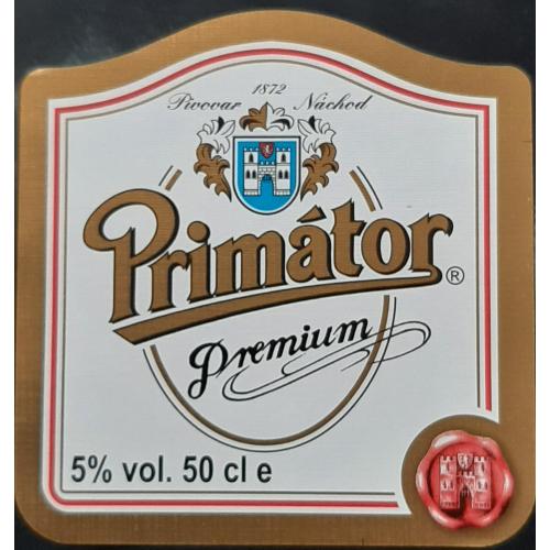 Этикетка пивная Prinator Premium (Чехия)