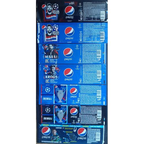 Етикетки Pepsi / Пепсі футбол 7шт. Об'єм - 2л 