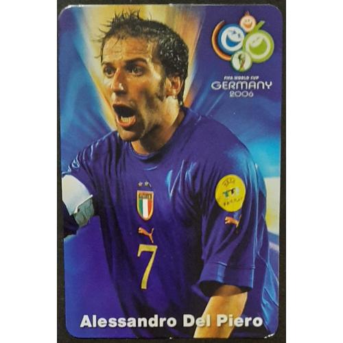 Календарик футбол Алессандро Дель П'єро Італія 2006