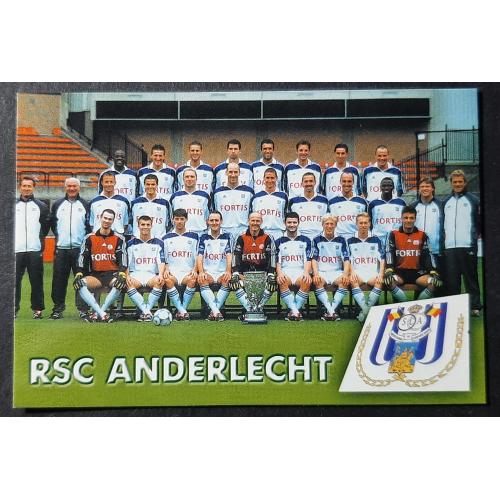 Календарик футбол Андерлехт Бельгія 2002
