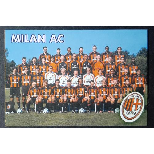 Календарик футбол Мілан Італія 2002