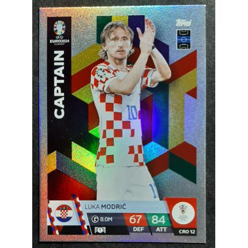 Картка Topps Лука Модрич Хорватія EURO ЄВРО 2024