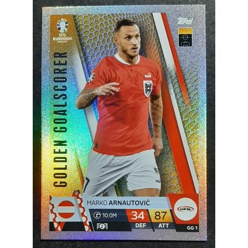 Картка Topps футбол Марко Арнаутович Австрія ЄВРО 2024