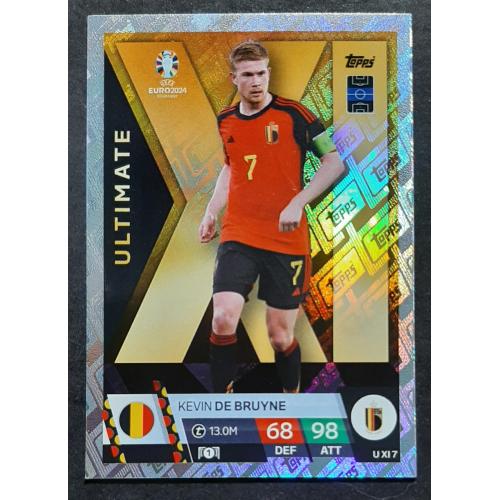 Картка Topps Кевін Де Брюйне Бельгія EURO ЄВРО 2024