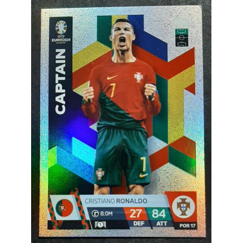 Картка Topps Кріштіану Роналду Португалія EURO ЄВРО 2024