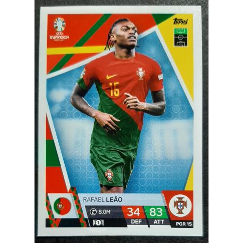 Картка Topps Рафаел Леао Португалія EURO ЄВРО 2024