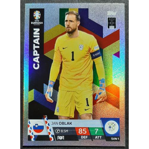 Картка Topps Ян Облак Словенія ЄВРО EURO 2024