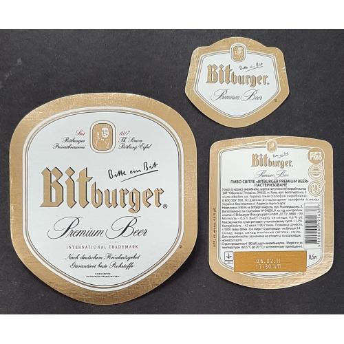 Пивна етикетка Bitburger (Оболонь)