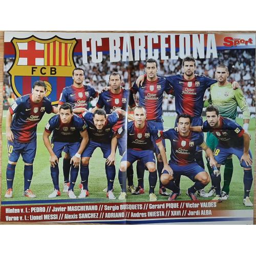 Постер двосторонній Барселона / Реал з журналу Bravo Sport 2012