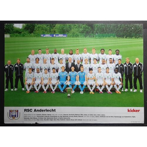 Постер футбол Андерлехт Бельгія з журналу Kicker 2012