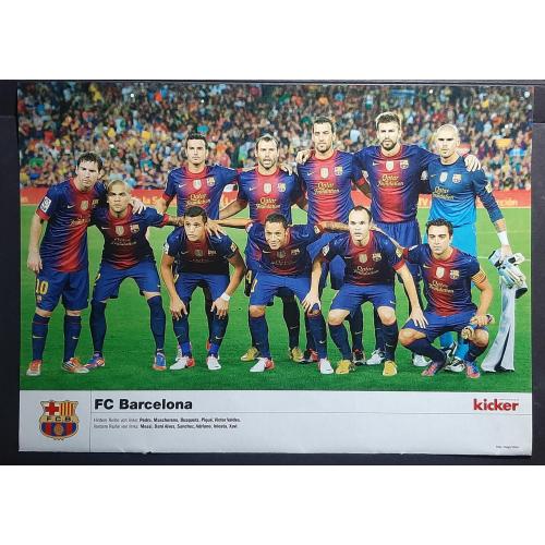 Постер футбол Барселона Іспанія з журналу Kicker 2012