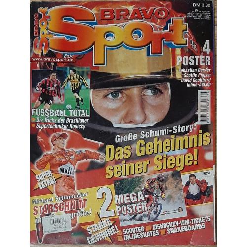 Журнал Bravo Sport 2001 постер двосторонній Клозе/Калуорі (гірський байк) формат - А1