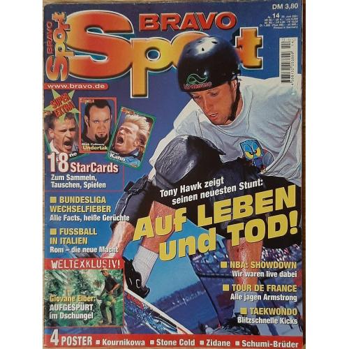 Журнал Bravo Sport 2001 постери двосторонні Курнікова/ Остін;Зідан/Шумахери формат - А3